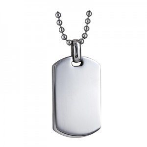 Orgone Ionic Stainless Steel Dog Tag With Chain