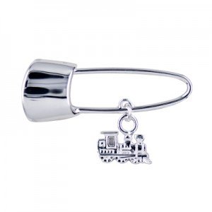 Orgone Ionic Sterling Silver Baby Pin With Train
